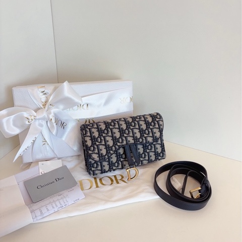 【99新閒置大全套🆕】Dior Oblique saddle老花馬鞍腰包 腰帶可拆卸 可變 身胸包/斜挎woc N合一