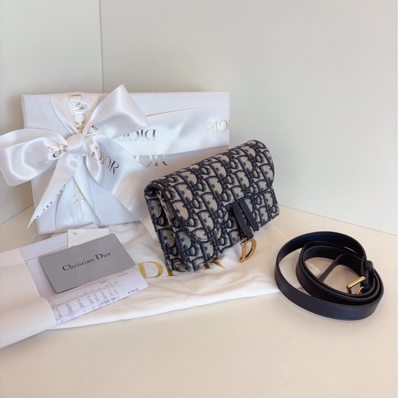 【99新閒置大全套🆕】Dior Oblique saddle老花馬鞍腰包 腰帶可拆卸 可變 身胸包/斜挎woc N合一-2