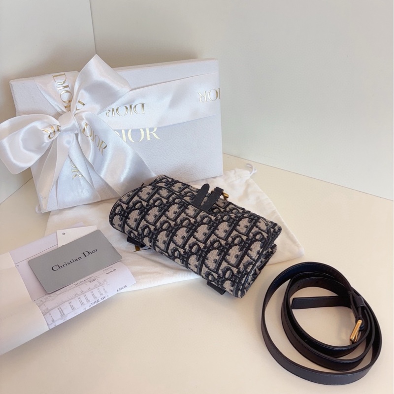 【99新閒置大全套🆕】Dior Oblique saddle老花馬鞍腰包 腰帶可拆卸 可變 身胸包/斜挎woc N合一-4