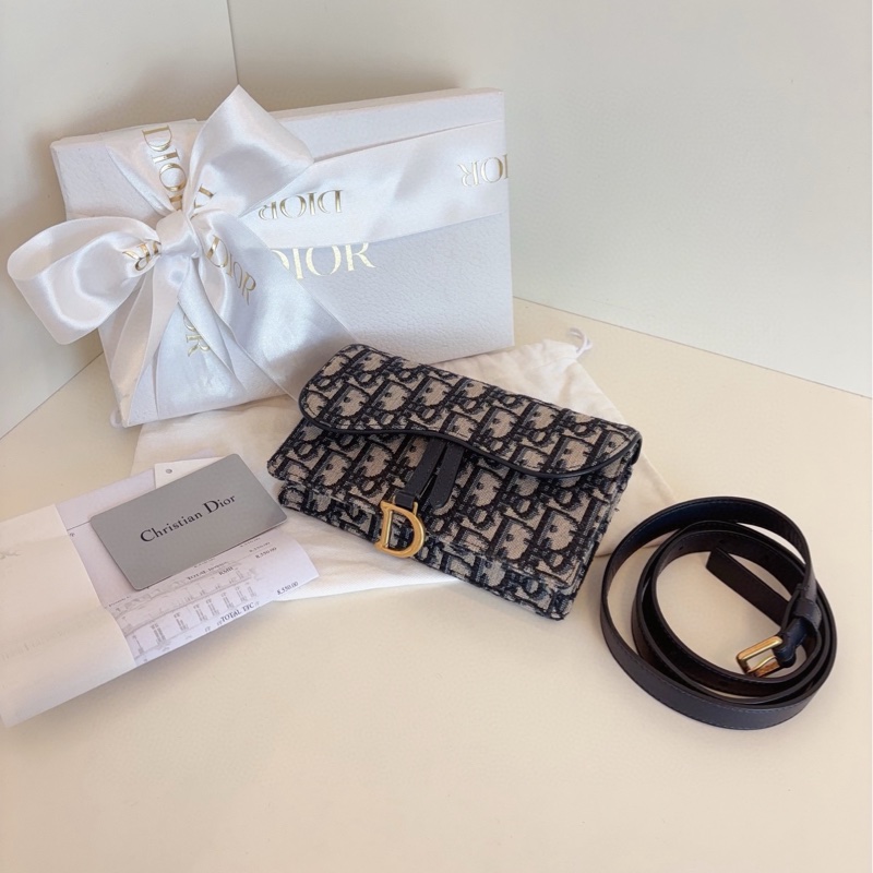 【99新閒置大全套🆕】Dior Oblique saddle老花馬鞍腰包 腰帶可拆卸 可變 身胸包/斜挎woc N合一-6