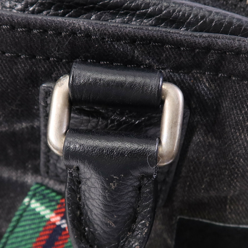 LOEWE 帆布Tote Bag銀扣肩背袋-5