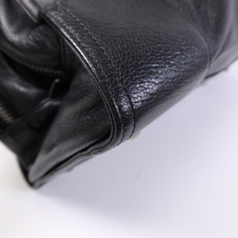 LOEWE 帆布Tote Bag銀扣肩背袋-13