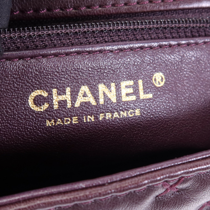 CHANEL 羊皮皮革CoCo Handle金扣鏈帶手挽肩背兩用袋-6