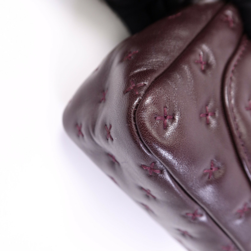 CHANEL 羊皮皮革CoCo Handle金扣鏈帶手挽肩背兩用袋-13