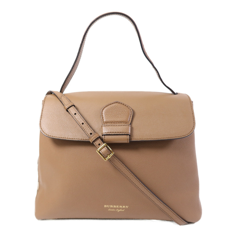 BURBERRY 牛皮皮革2 Way Shoulder Bag金扣手挽肩背兩用袋-0