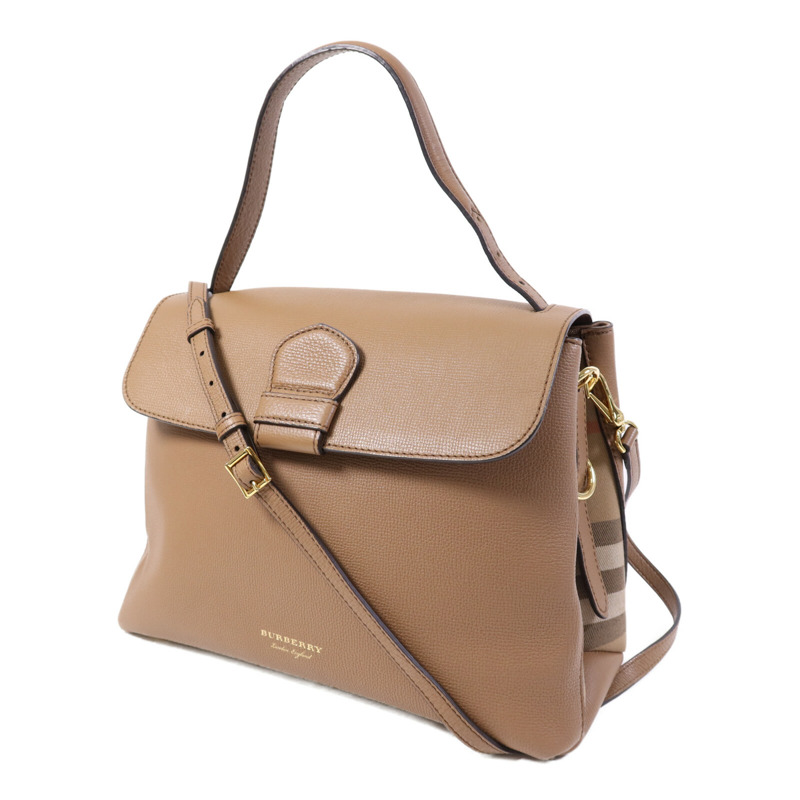 BURBERRY 牛皮皮革2 Way Shoulder Bag金扣手挽肩背兩用袋-1