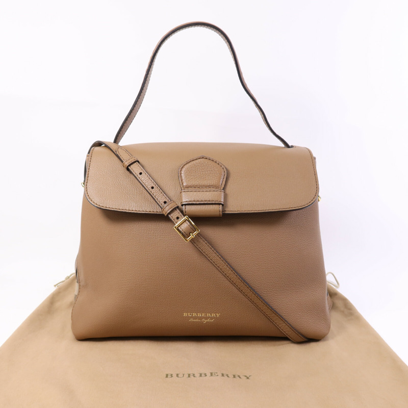 BURBERRY 牛皮皮革2 Way Shoulder Bag金扣手挽肩背兩用袋-7