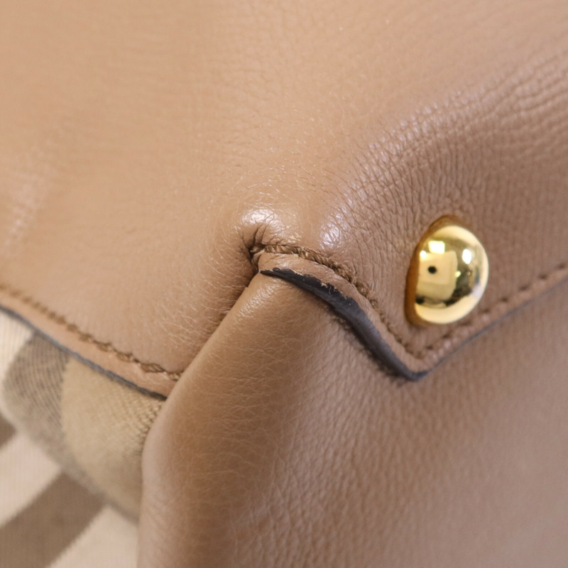 BURBERRY 牛皮皮革2 Way Shoulder Bag金扣手挽肩背兩用袋-9