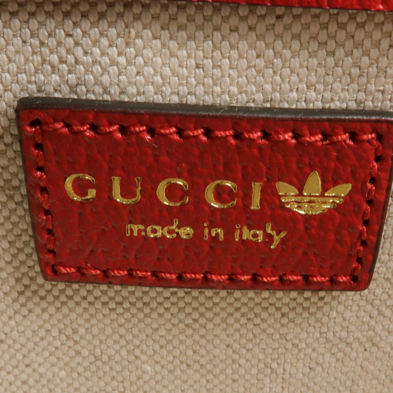 GUCCI 牛皮皮革Gucci x Adidas Horsebit 1955金扣肩背袋-6