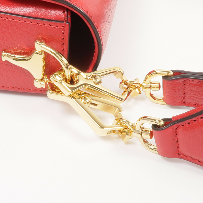 GUCCI 牛皮皮革Gucci x Adidas Horsebit 1955金扣肩背袋-14