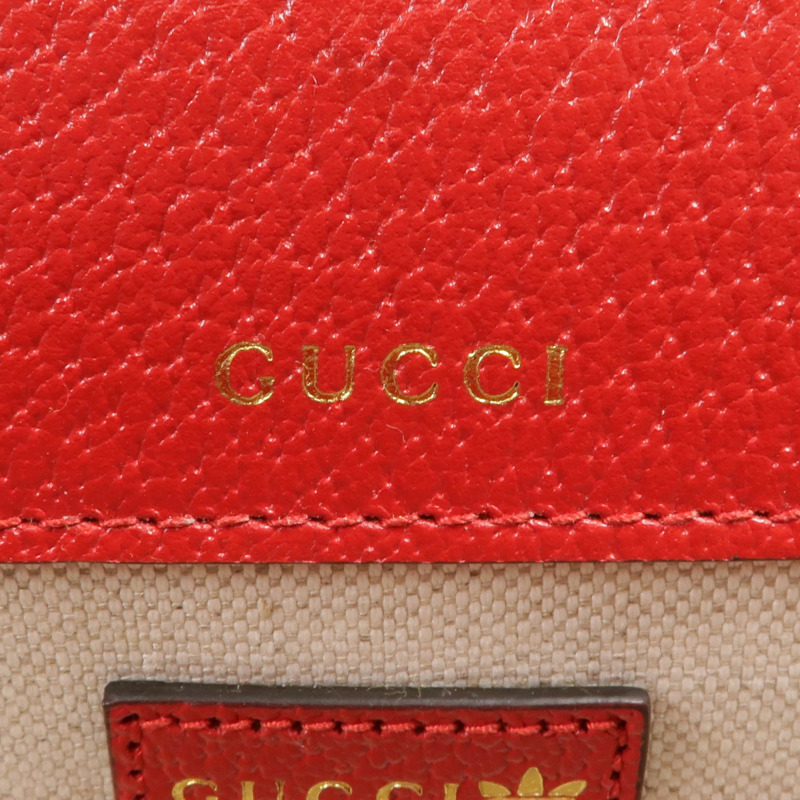 GUCCI 牛皮皮革Gucci x Adidas Horsebit 1955金扣肩背袋-16