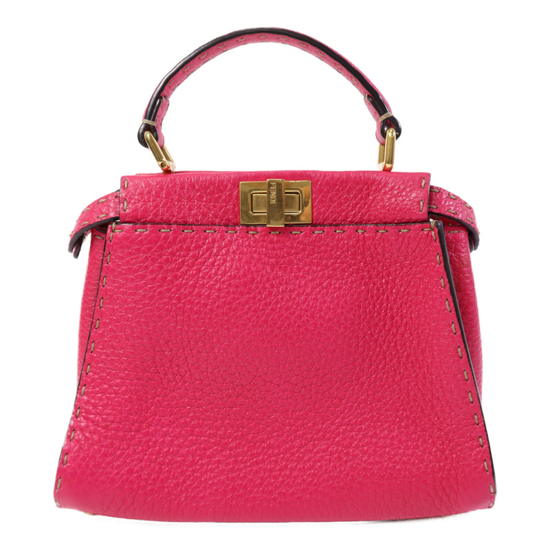 FENDI 牛皮皮革Selleria Peckaboo金扣手挽肩背兩用袋-2