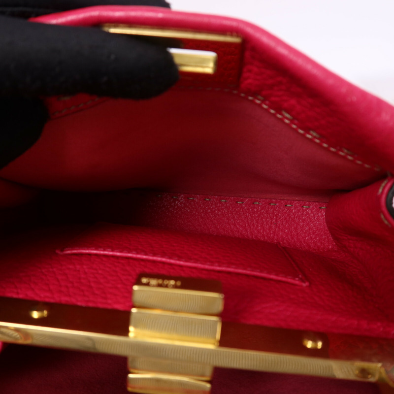 FENDI 牛皮皮革Selleria Peckaboo金扣手挽肩背兩用袋-5