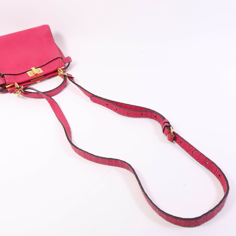 FENDI 牛皮皮革Selleria Peckaboo金扣手挽肩背兩用袋-10