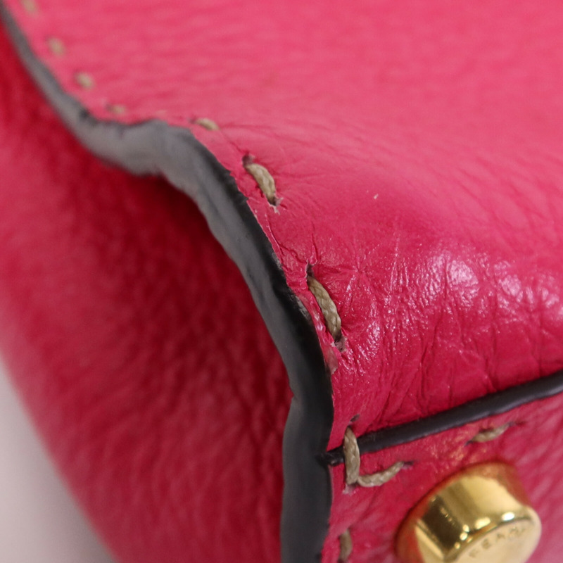 FENDI 牛皮皮革Selleria Peckaboo金扣手挽肩背兩用袋-12