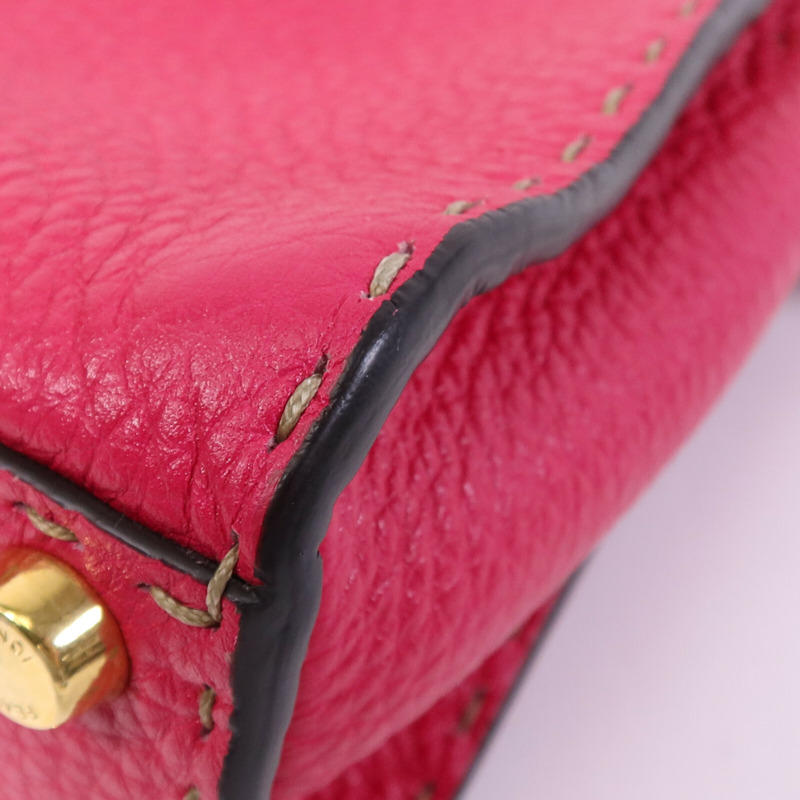 FENDI 牛皮皮革Selleria Peckaboo金扣手挽肩背兩用袋-15