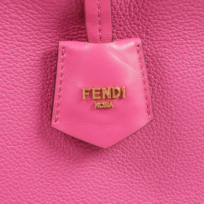 FENDI 牛皮皮革Origami Medium金扣肩背袋-9