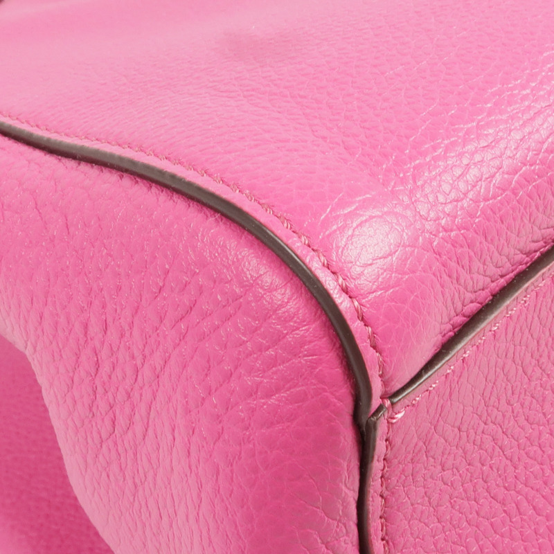 FENDI 牛皮皮革Origami Medium金扣肩背袋-13