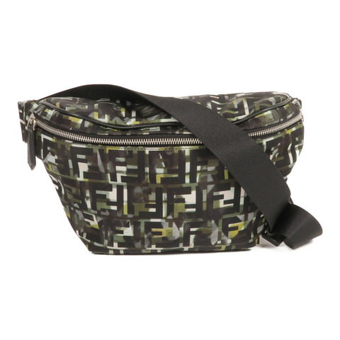 FENDI 尼龍CamouFF Belt Bag銀扣腰包
