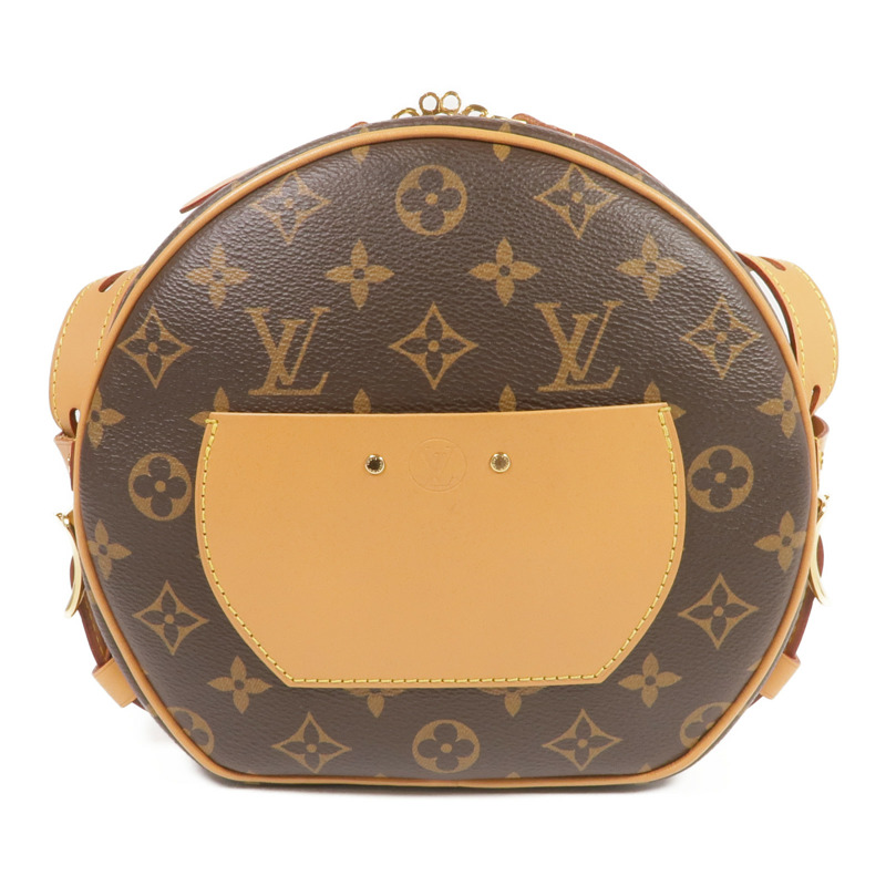 LOUIS VUITTON Monogram Boite Chapeau Souple金扣肩背袋棕色-2