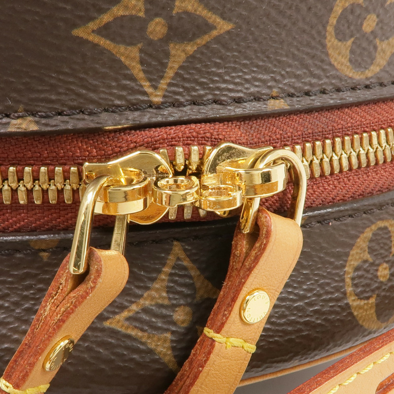 LOUIS VUITTON Monogram Boite Chapeau Souple金扣肩背袋棕色-13