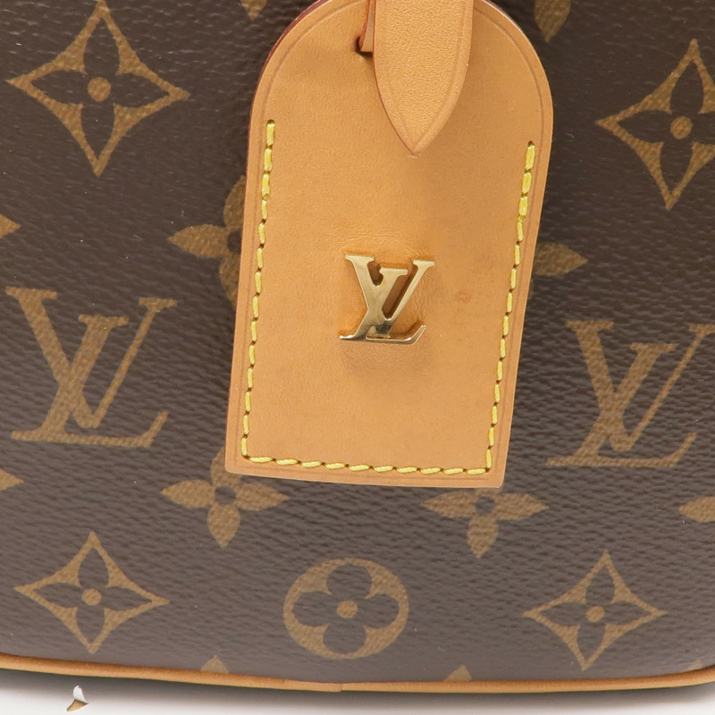 LOUIS VUITTON Monogram Boite Chapeau Souple金扣肩背袋棕色-14