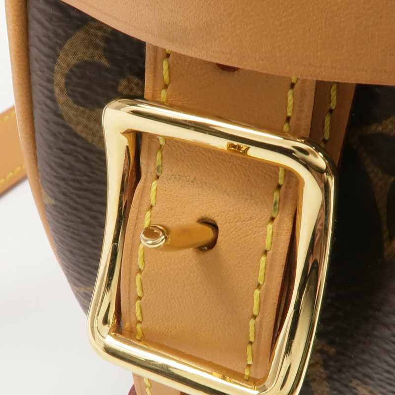 LOUIS VUITTON Monogram Boite Chapeau Souple金扣肩背袋棕色-15