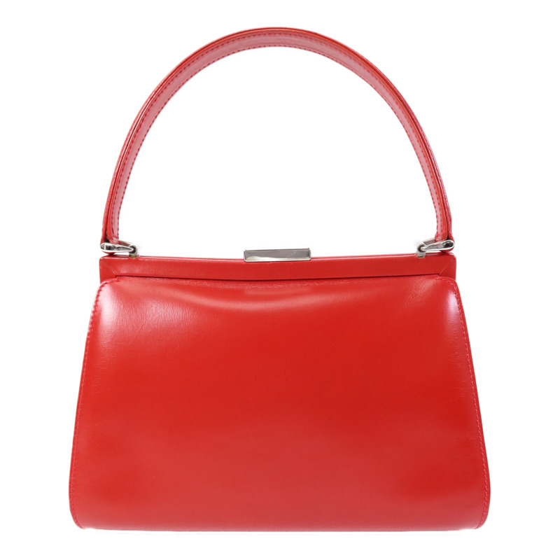 GUCCI 牛皮皮革Vintage Hand Bag銀扣手挽袋-2
