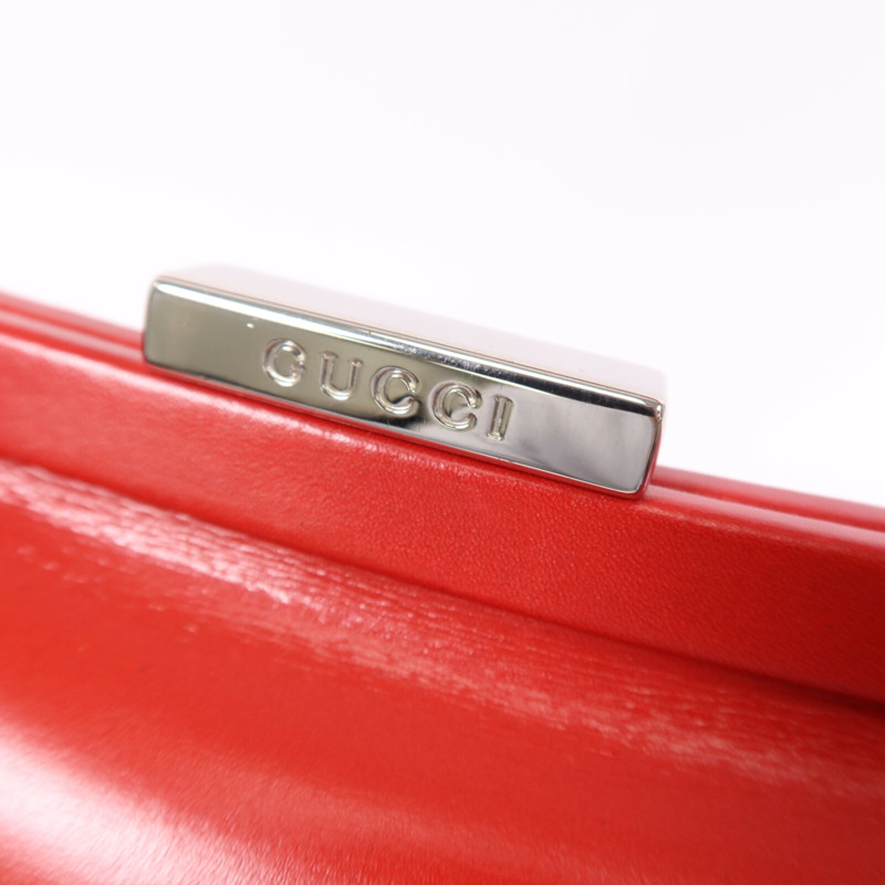 GUCCI 牛皮皮革Vintage Hand Bag銀扣手挽袋-5