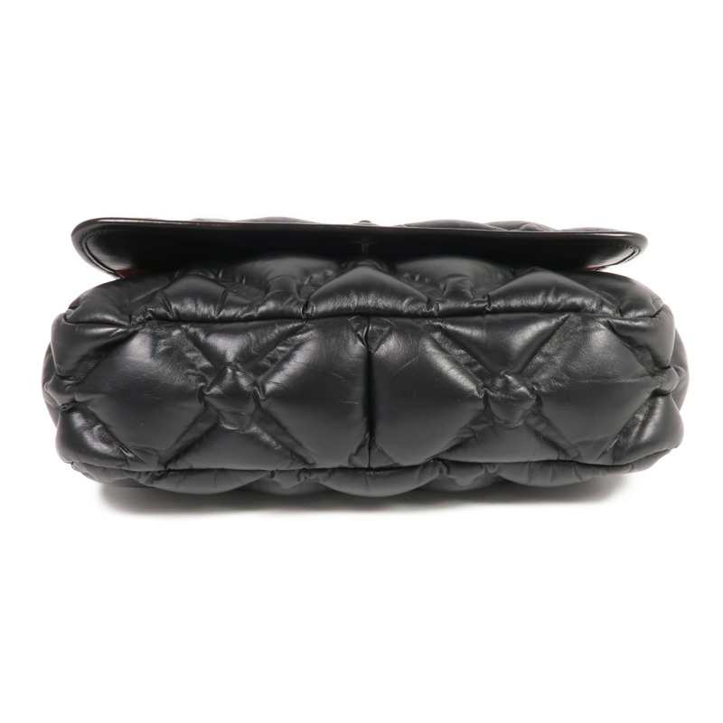 CHANEL 牛皮皮革Chain Shoulder銀扣鏈帶肩背袋-3