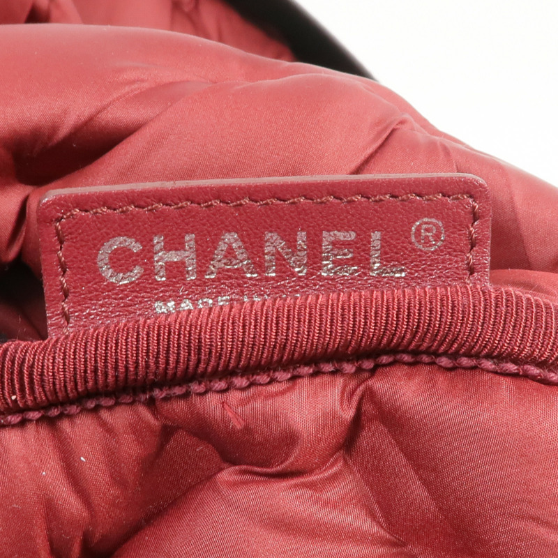 CHANEL 牛皮皮革Chain Shoulder銀扣鏈帶肩背袋-5