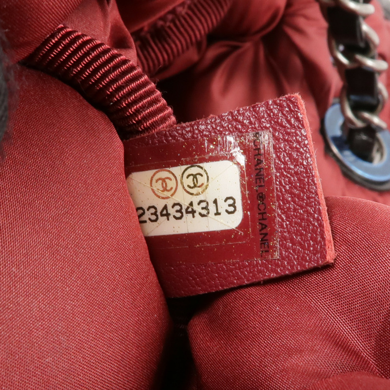 CHANEL 牛皮皮革Chain Shoulder銀扣鏈帶肩背袋-6