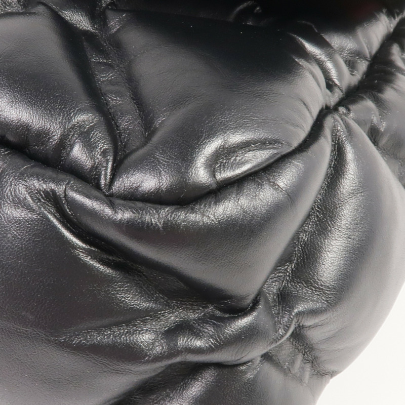 CHANEL 牛皮皮革Chain Shoulder銀扣鏈帶肩背袋-10