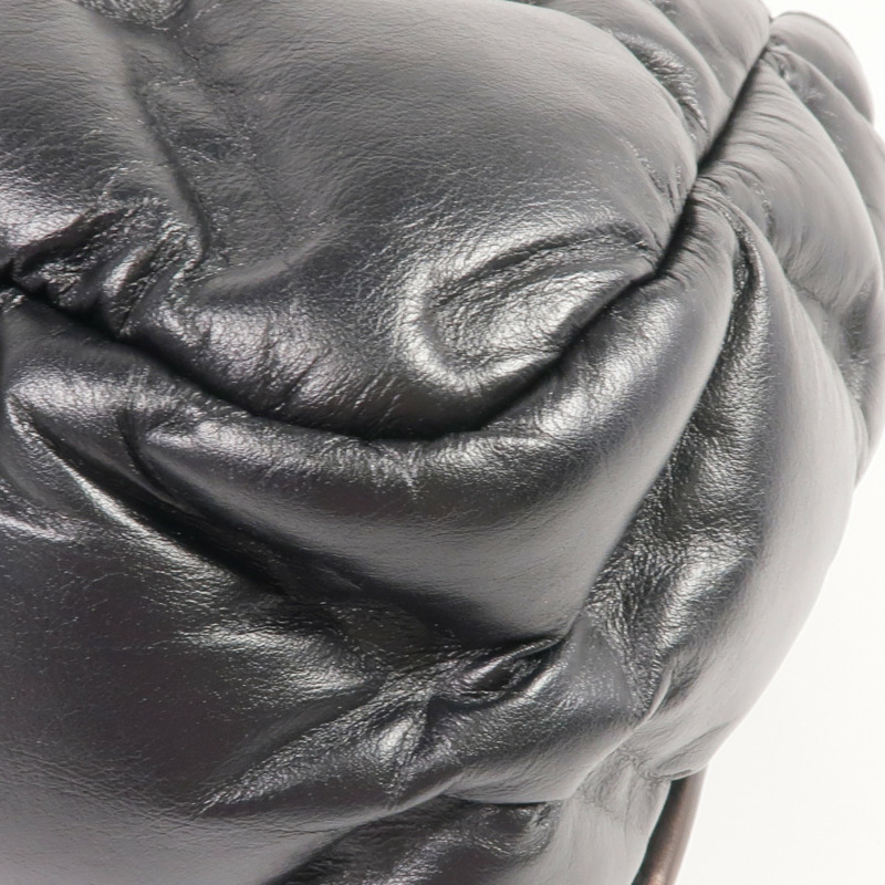 CHANEL 牛皮皮革Chain Shoulder銀扣鏈帶肩背袋-12