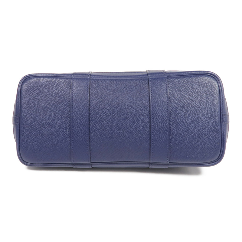 HERMES Epsom皮革Garden Party TPM銀扣手挽袋Bleu Saphir-3