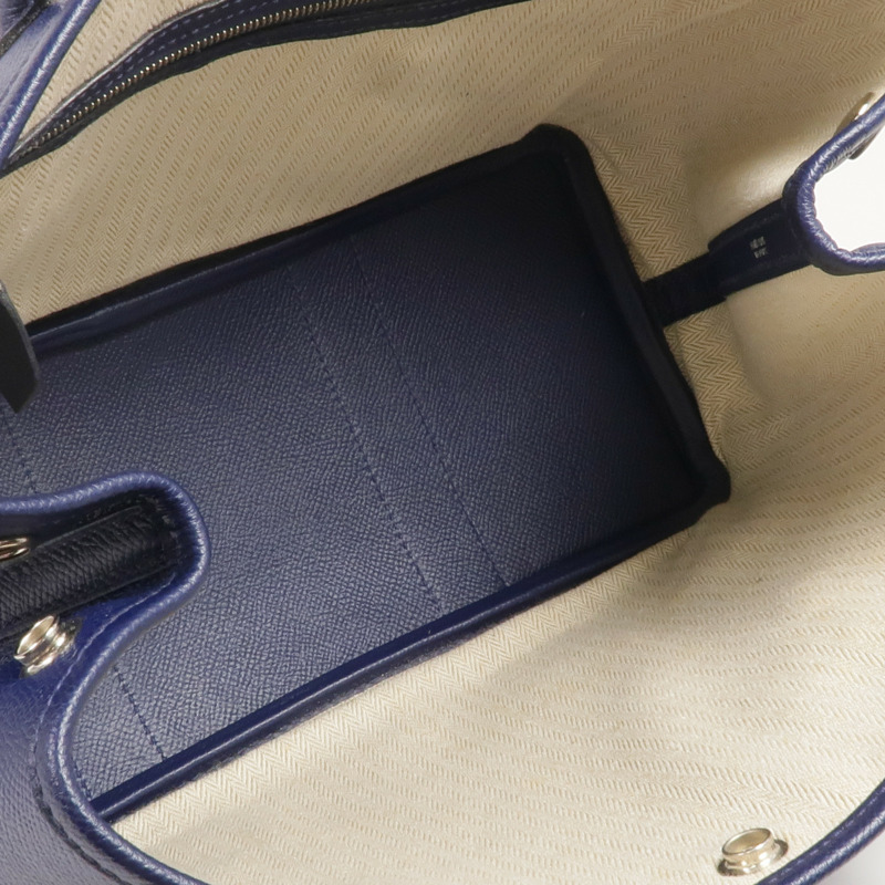 HERMES Epsom皮革Garden Party TPM銀扣手挽袋Bleu Saphir-4