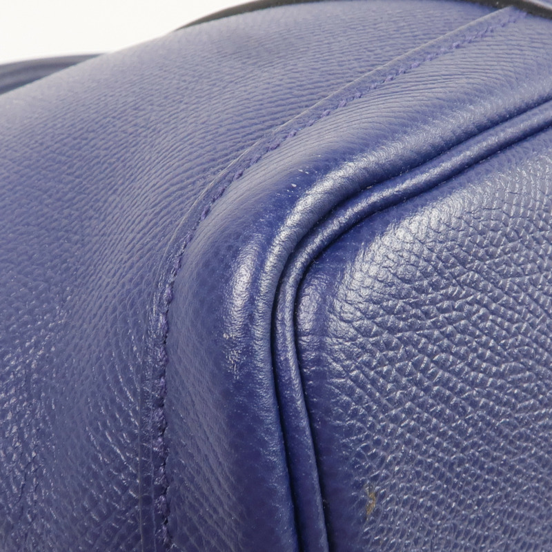 HERMES Epsom皮革Garden Party TPM銀扣手挽袋Bleu Saphir-11