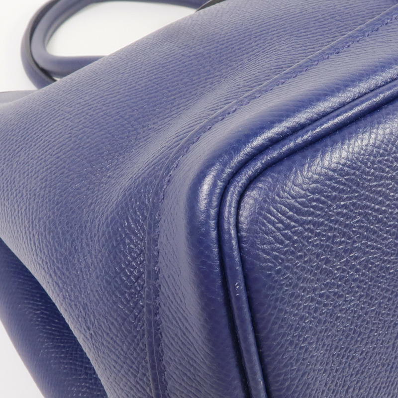 HERMES Epsom皮革Garden Party TPM銀扣手挽袋Bleu Saphir-13