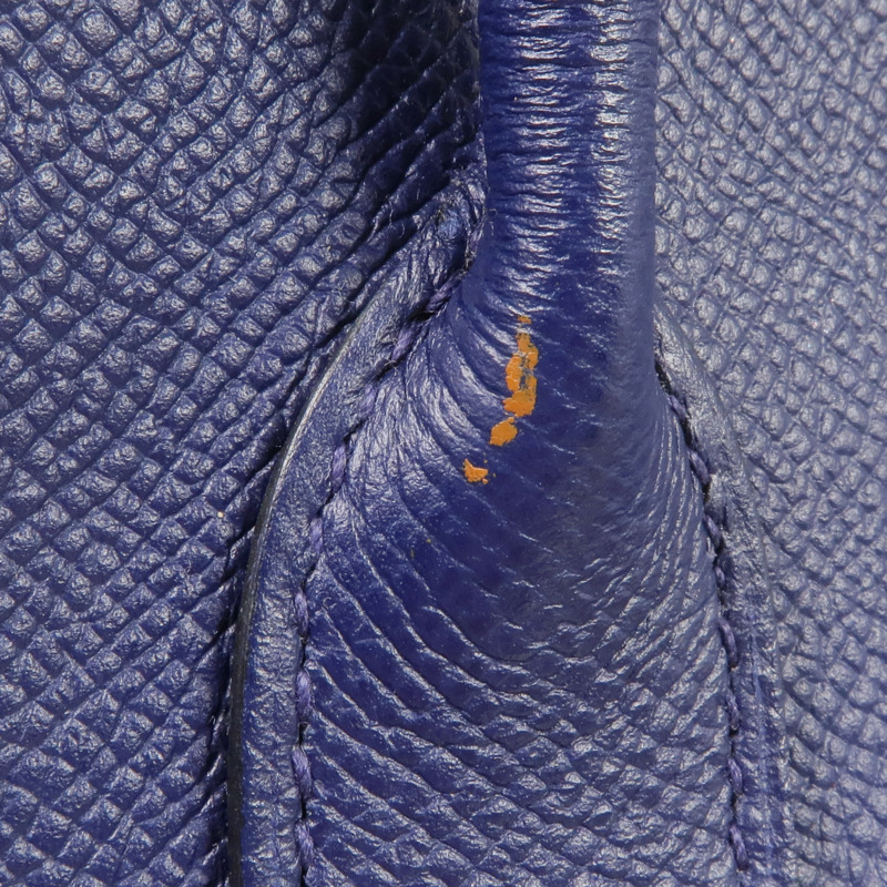 HERMES Epsom皮革Garden Party TPM銀扣手挽袋Bleu Saphir-14