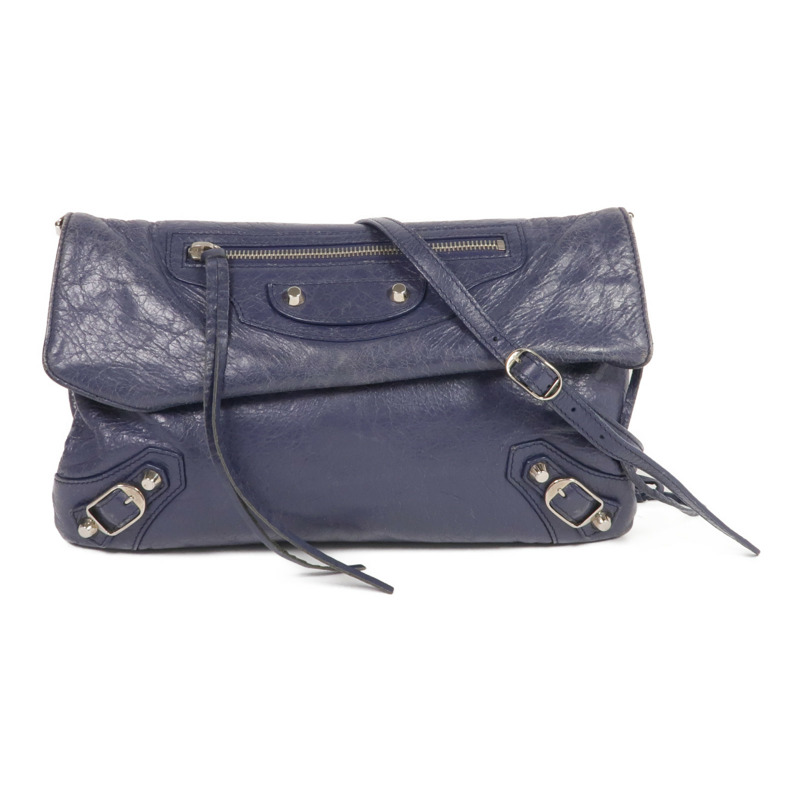 BALENCIAGA 牛皮皮革Envelope Clutch銀扣肩背袋/手拿包-0