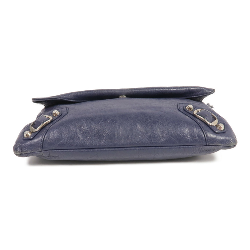 BALENCIAGA 牛皮皮革Envelope Clutch銀扣肩背袋/手拿包-3
