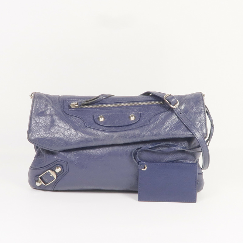 BALENCIAGA 牛皮皮革Envelope Clutch銀扣肩背袋/手拿包-8