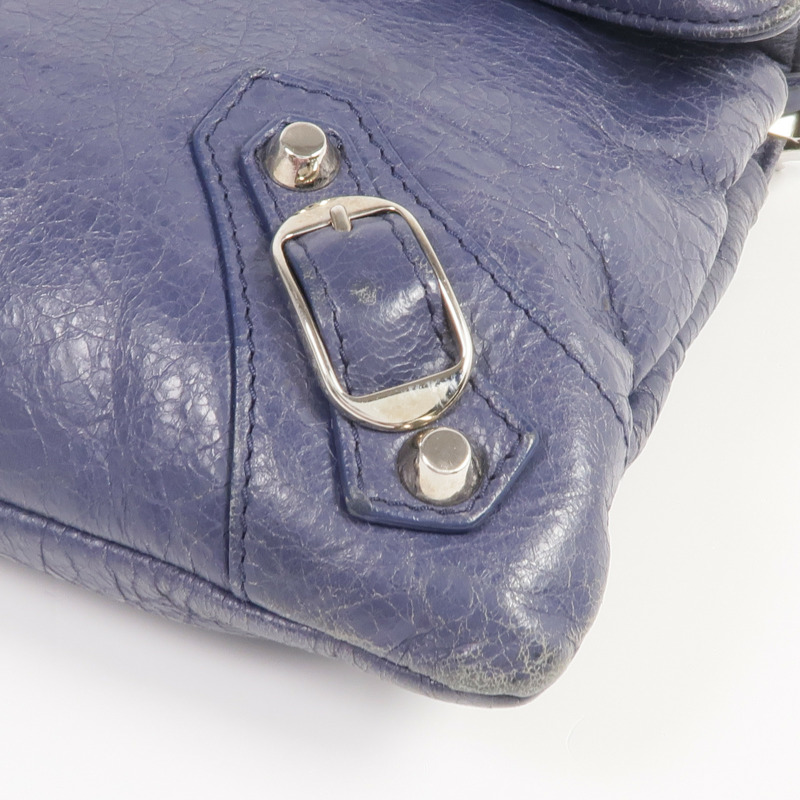 BALENCIAGA 牛皮皮革Envelope Clutch銀扣肩背袋/手拿包-9