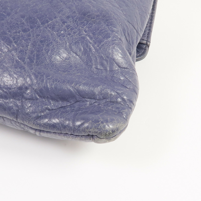 BALENCIAGA 牛皮皮革Envelope Clutch銀扣肩背袋/手拿包-11