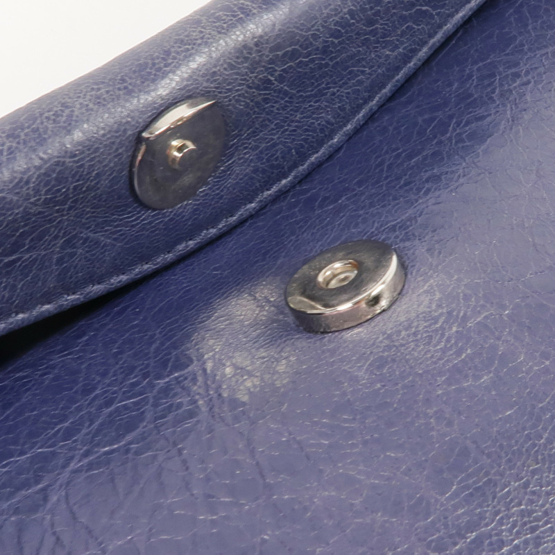 BALENCIAGA 牛皮皮革Envelope Clutch銀扣肩背袋/手拿包-15