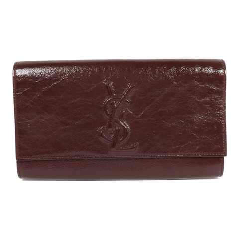 SAINT LAURENT 漆皮皮革Clutch金扣手拿包