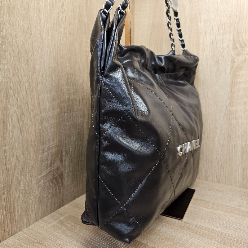 [品況超新聖誕甜價🎁] Chanel摩卡色牛皮銀釦小號22包-1