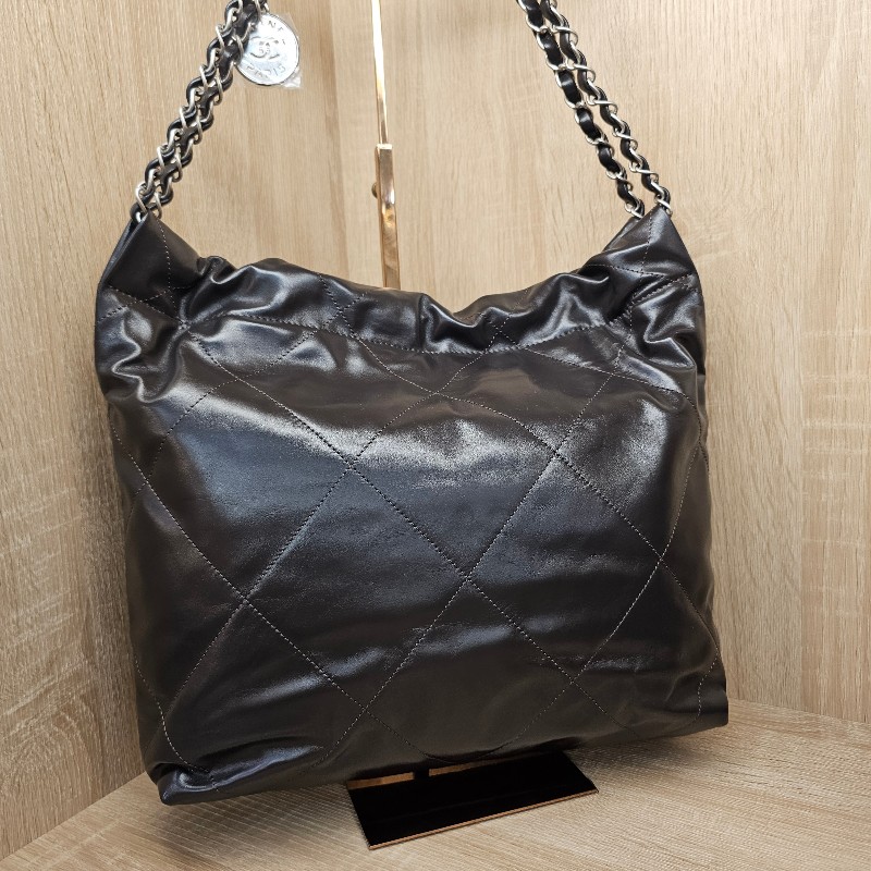 [品況超新聖誕甜價🎁] Chanel摩卡色牛皮銀釦小號22包-2