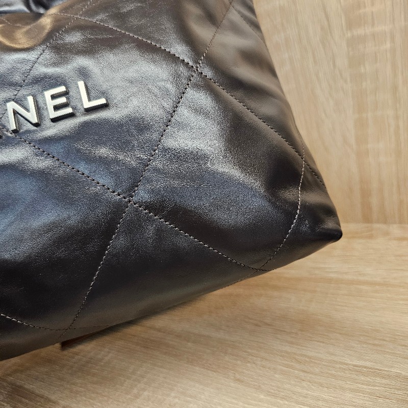 [品況超新聖誕甜價🎁] Chanel摩卡色牛皮銀釦小號22包-8