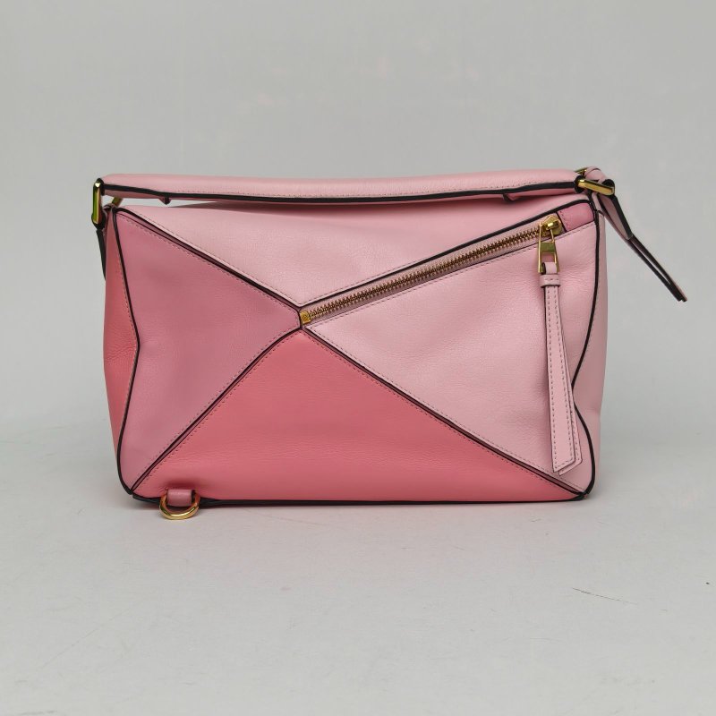 LOEWE Puzzle29幾何包中號拼色牛皮肩背包-2